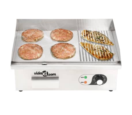 vidaXL Electric Griddle Stainless Steel 3000 W 54x41x24 cm