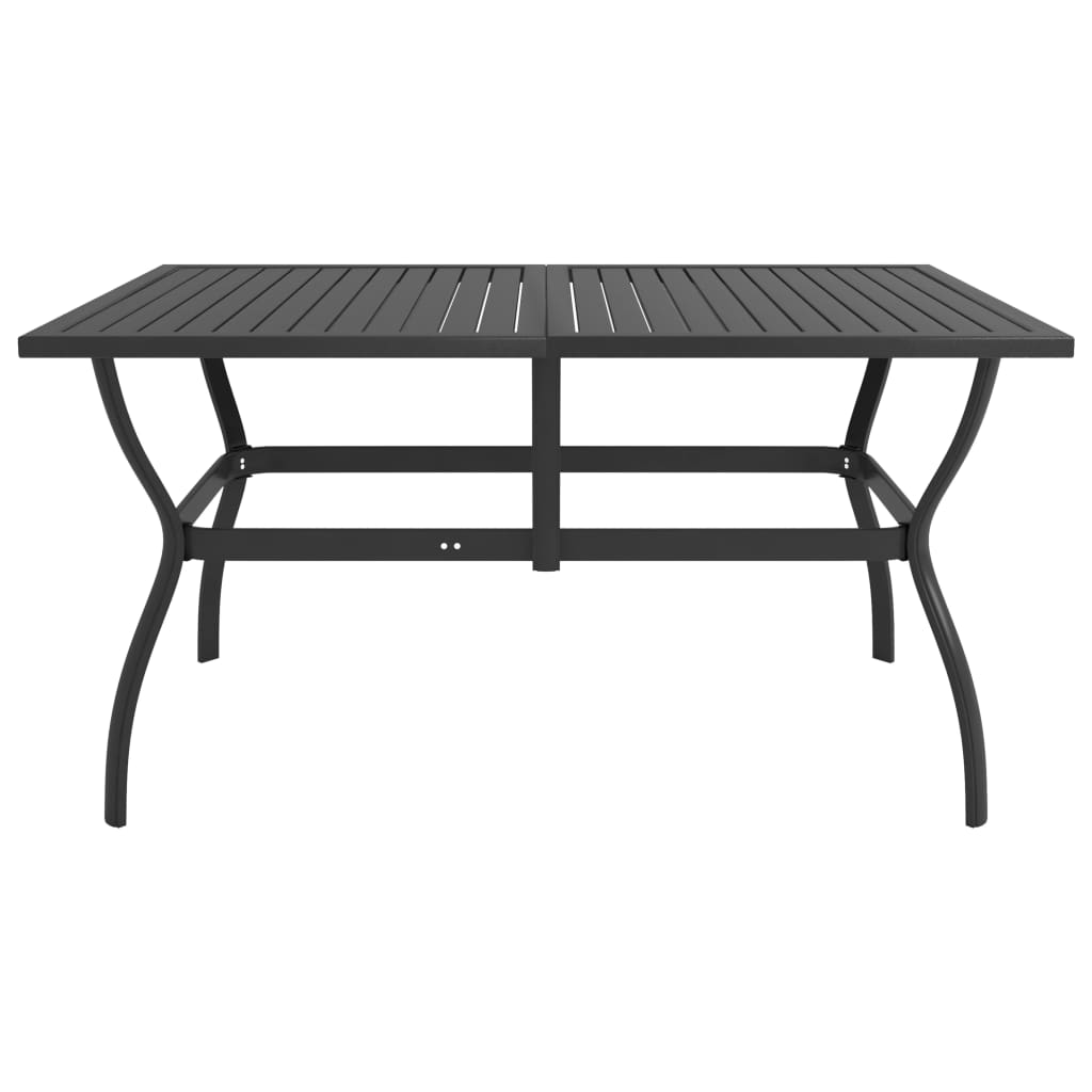 vidaXL Puutarhapöytä antrasiitti 140x80x72 cm teräs