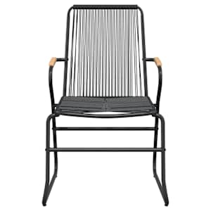 Zahradní židle 2 ks černé 58 x 59 x 85,5 cm PVC ratan - obrázek 4