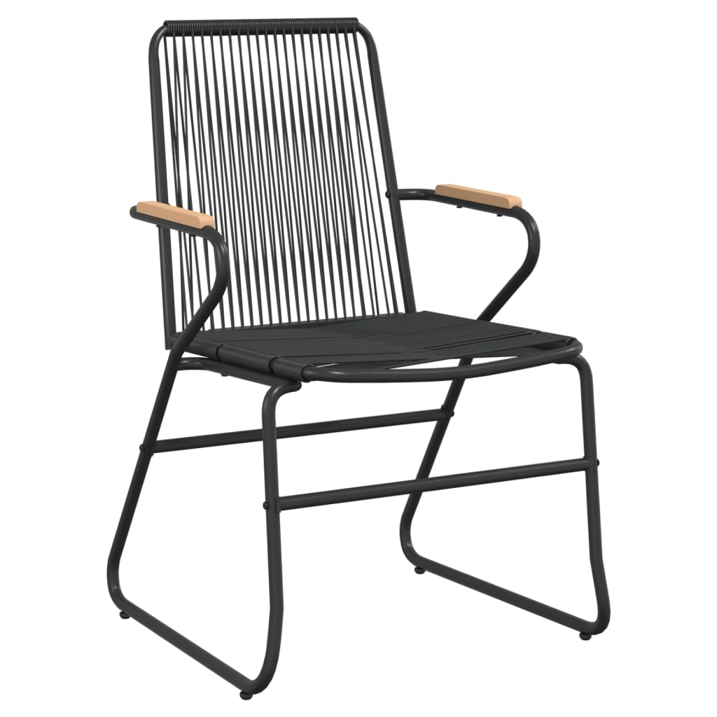 Thumbnail - vidaXL Gartenstühle 4 Stk. Schwarz 58x59x85,5 cm PVC Rattan