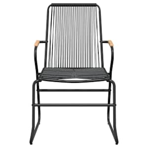 Zahradní židle 4 ks černé 58 x 59 x 85,5 cm PVC ratan - obrázek 4