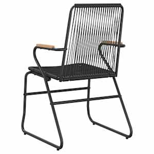 Zahradní židle 4 ks černé 58 x 59 x 85,5 cm PVC ratan - obrázek 6