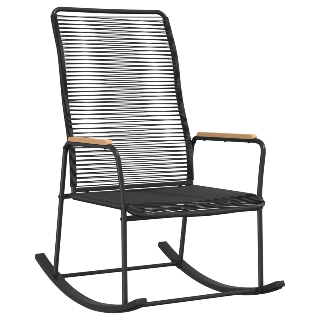 Garden Rocking Chair Black 59x79.5x104 Cm PVC Rattan VidaXL 13 width=274