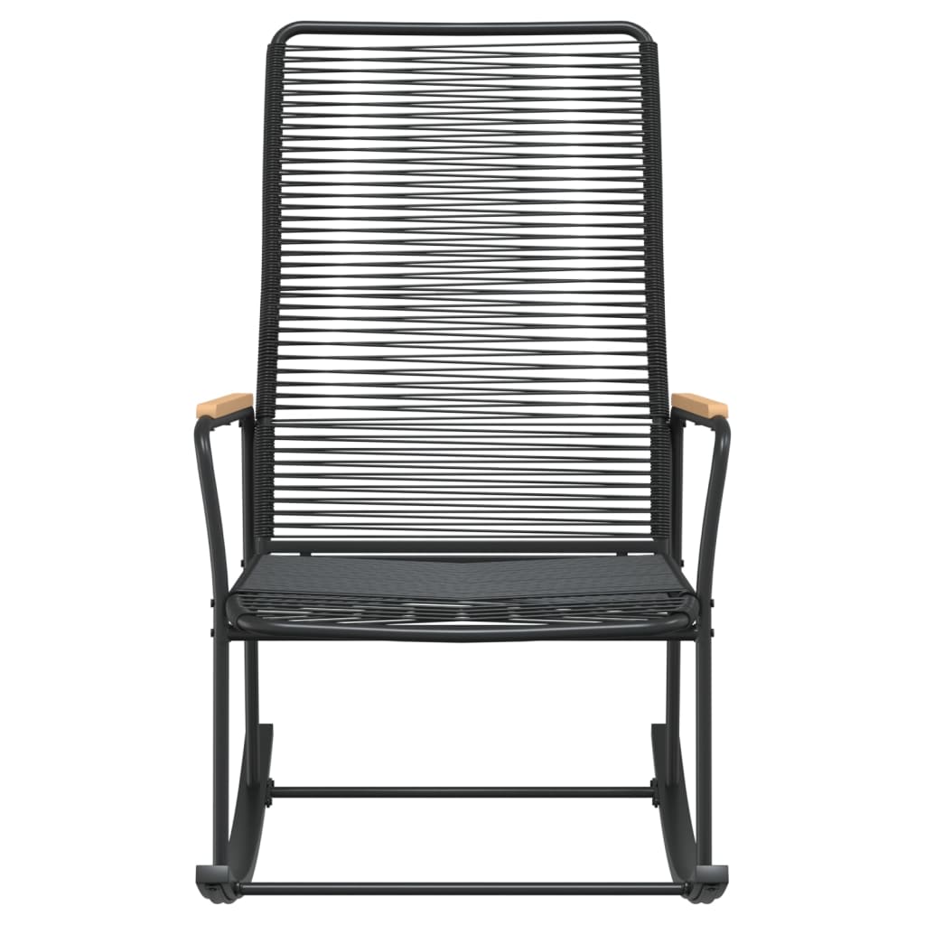 Garden Rocking Chair Black 59x79.5x104 Cm PVC Rattan VidaXL 14 width=274