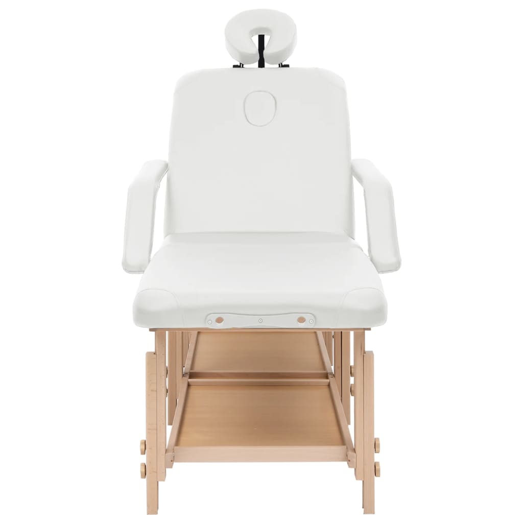 

vidaXL Massagetafel 3 zones kunstleer wit