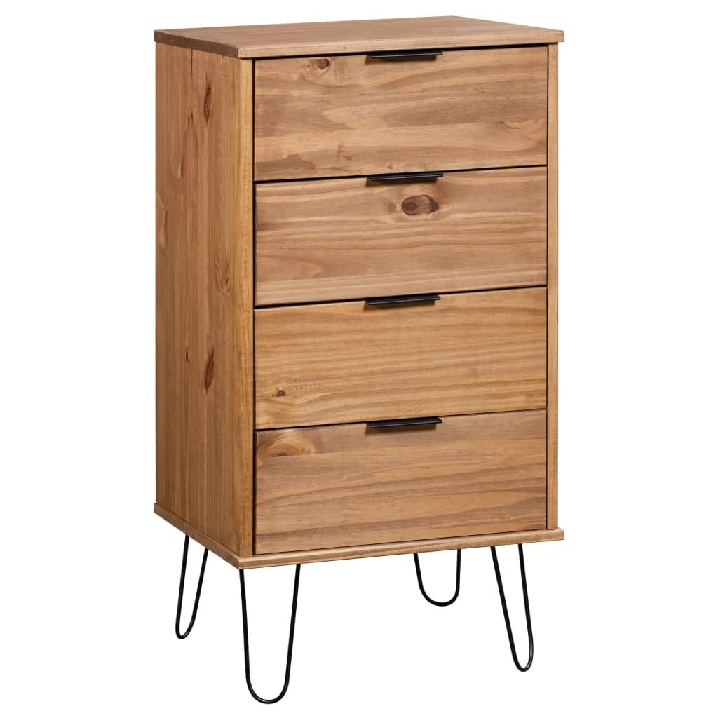 

vidaXL Drawer Cabinet 17.7"x15.6x35.6" Solid Pine Wood