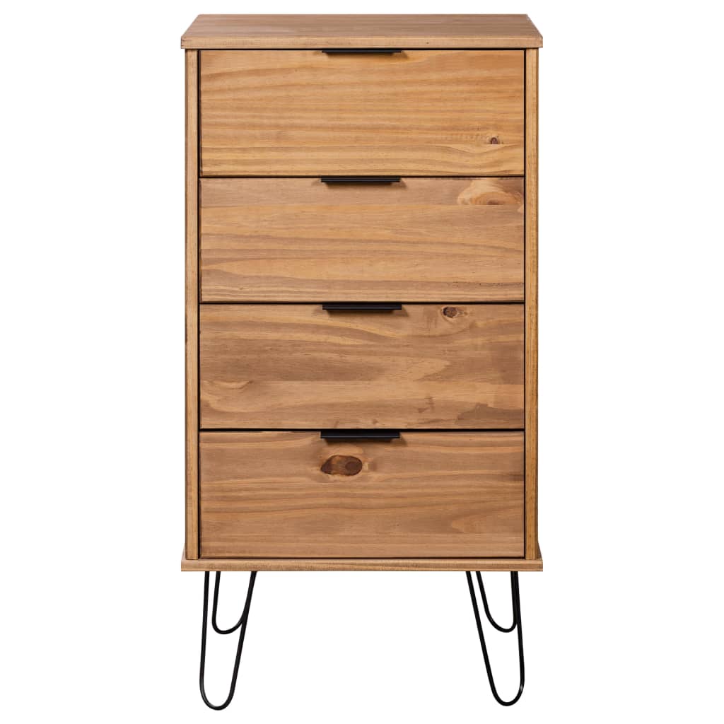 vidaXL Drawer Cabinet 45x39.5x90.3 cm Solid Pine Wood
