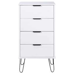 vidaXL Schubladenschrank Wei&szlig; 45x39,5x90,3 cm Massivholz Kiefer