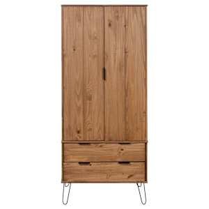 vidaXL Drabužių spinta New York Range, šviesi medienos, pušies masyvas