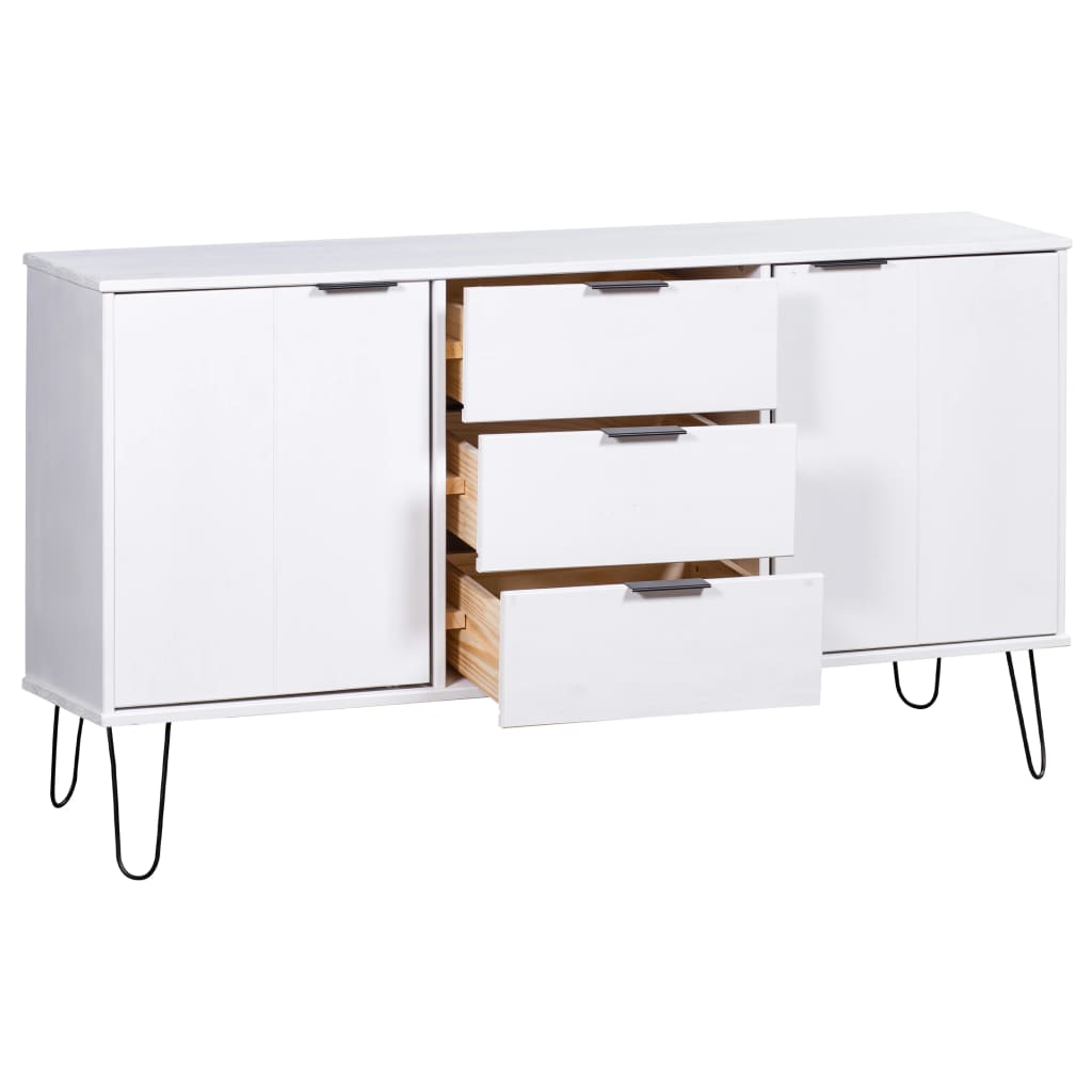 

vidaXL Dressoir New York Range massief grenenhout wit