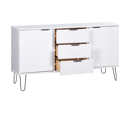 vidaXL Сервант "New York Range" Білий Масив сосни