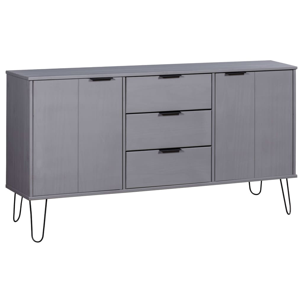 

vidaXL Sideboard "New York Range" Gray Solid Pine Wood