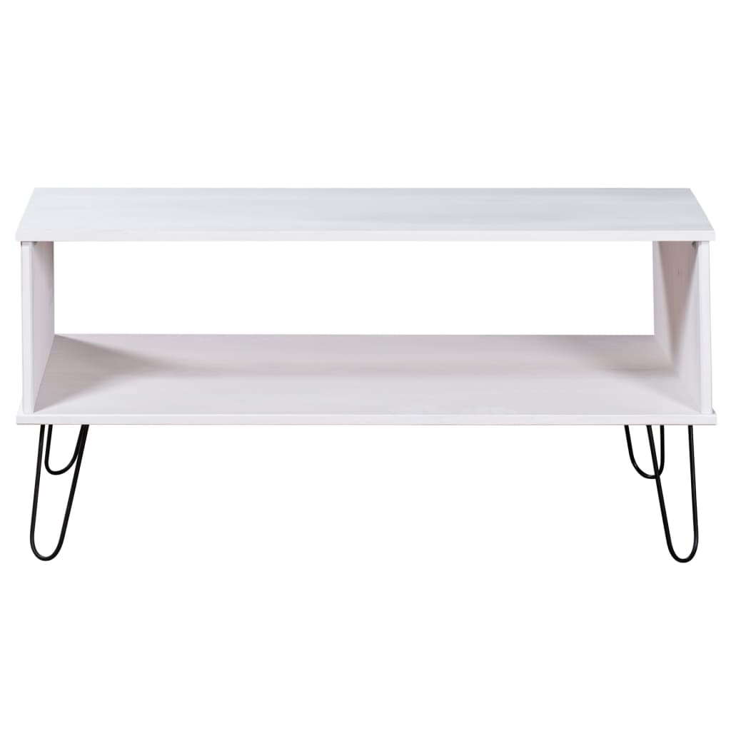 

vidaXL Salontafel New York Range massief grenenhout wit