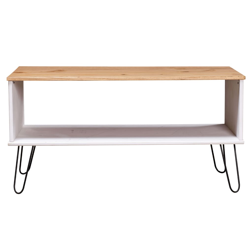 

vidaXL Salontafel New York Range grenenhout wit en lichthoutkleurig