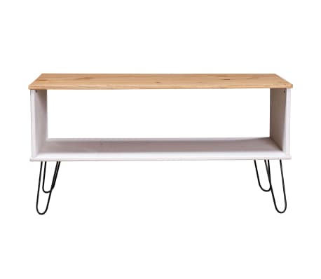vidaXL Salontafel New York grenenhout wit en lichthoutkleurig