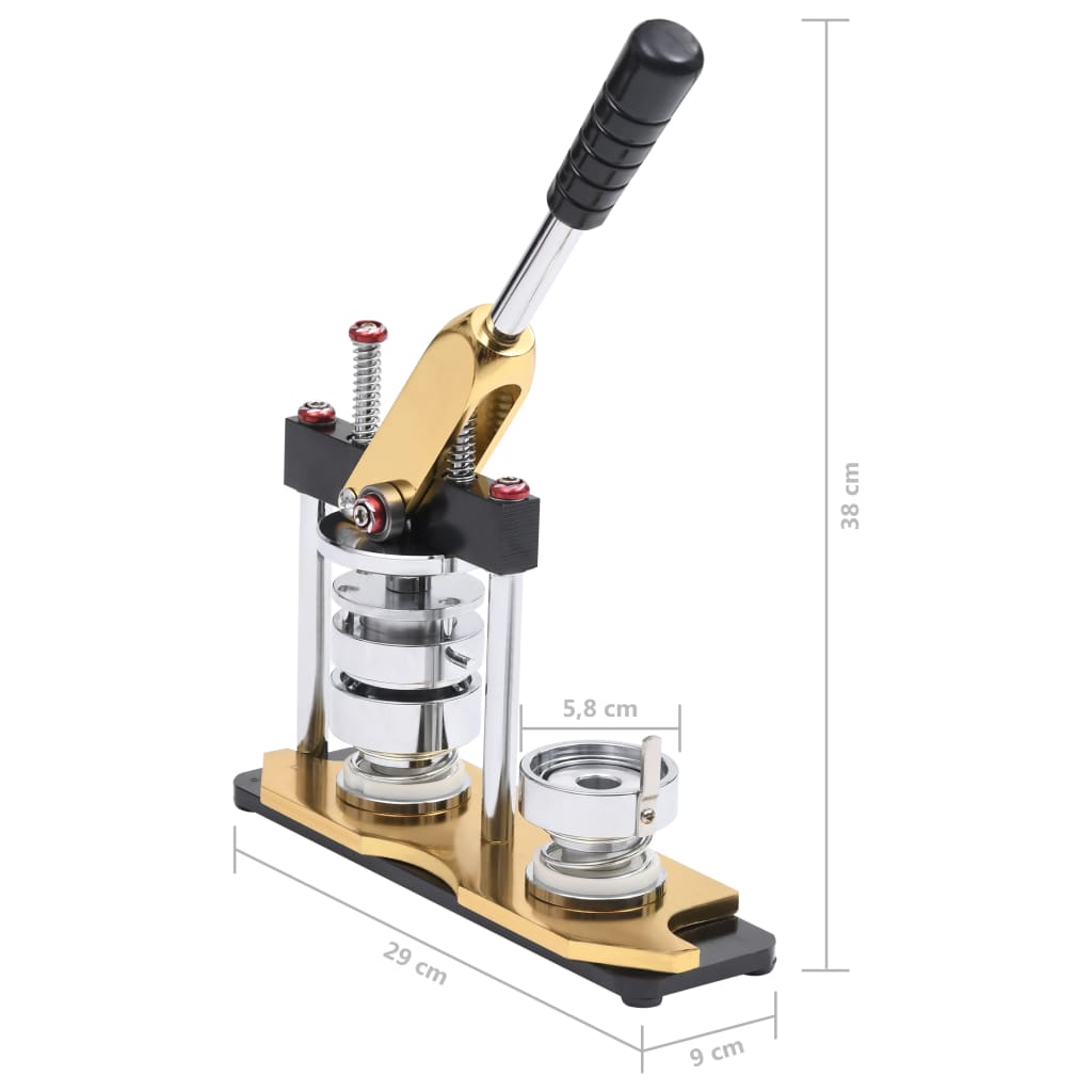 Kitűzőkészítő gép forgó lyukasztóval 500 db 58 mm-es kitűzővel 