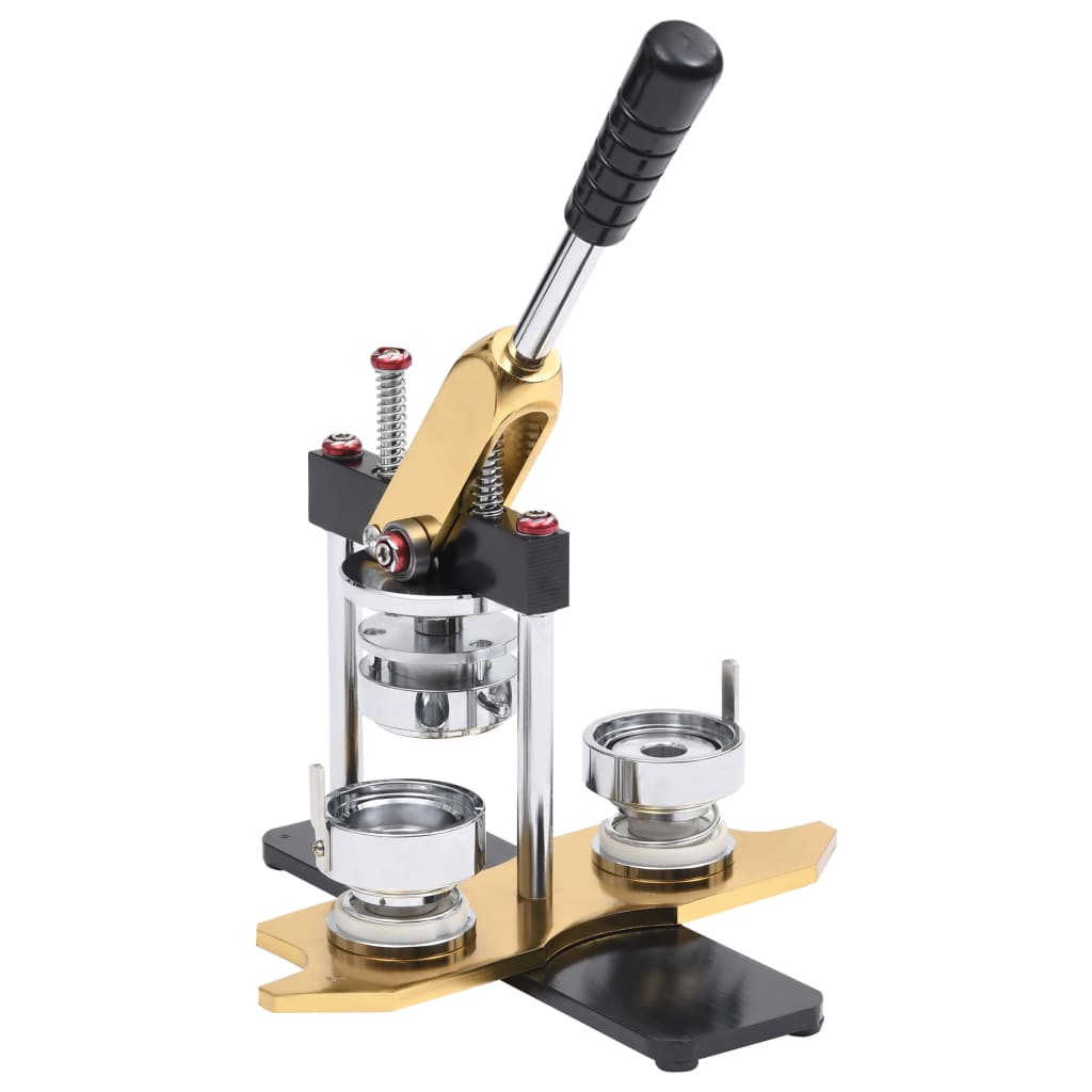 

vidaXL Buttonmachine draaipunch met 500 st buttononderdelen 25 mm