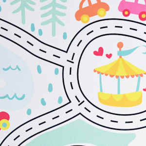 vidaXL Teppe print flerfarget 140x200 cm stoff