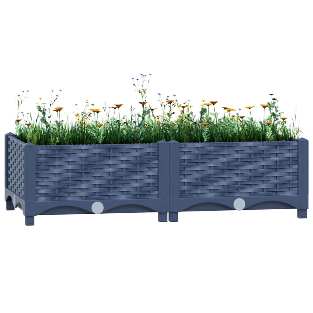 vidaXL Hochbeet 80x40x23 cm Polypropylen