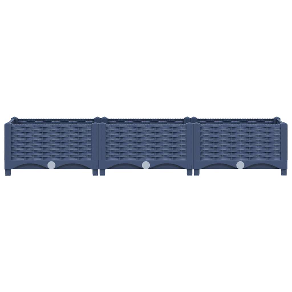 vidaXL Plantenbak verhoogd 120x40x23 cm polypropyleen afbeelding