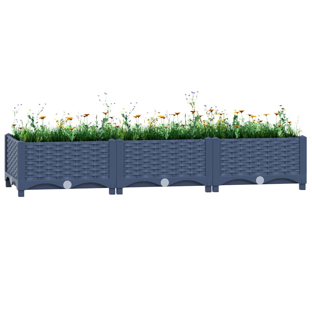 vidaXL Hochbeet 120x40x23 cm Polypropylen