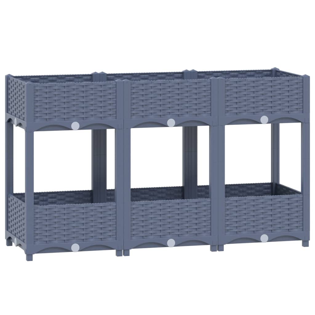 

vidaXL Raised Bed 47.2"x15.7"x28" Polypropylene