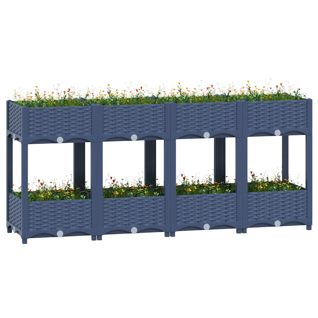 vidaXL Hochbeet 160x40x71 cm Polypropylen
