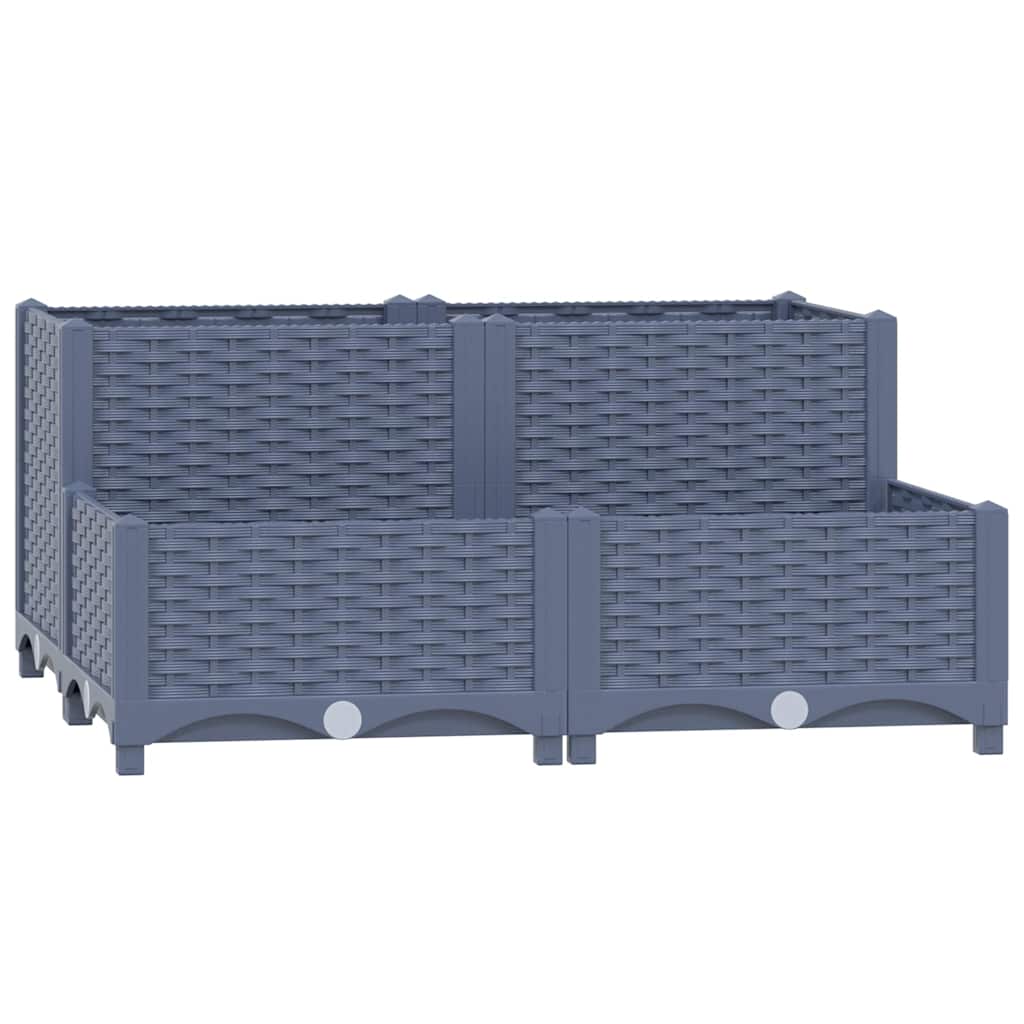 vidaXL Vyvýšený záhon 80 x 80 x 38 cm polypropylen