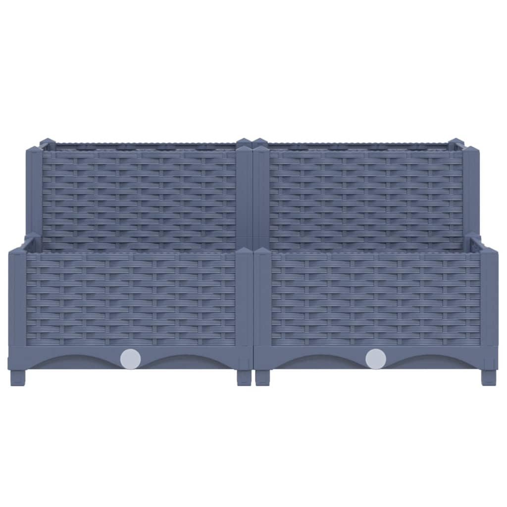 

vidaXL Plantenbak verhoogd 80x80x38 cm polypropyleen