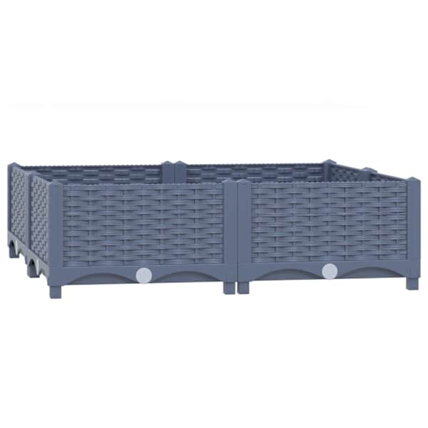 vidaXL taimekast 80 x 80 x 23 cm, pol&uuml;prop&uuml;leen