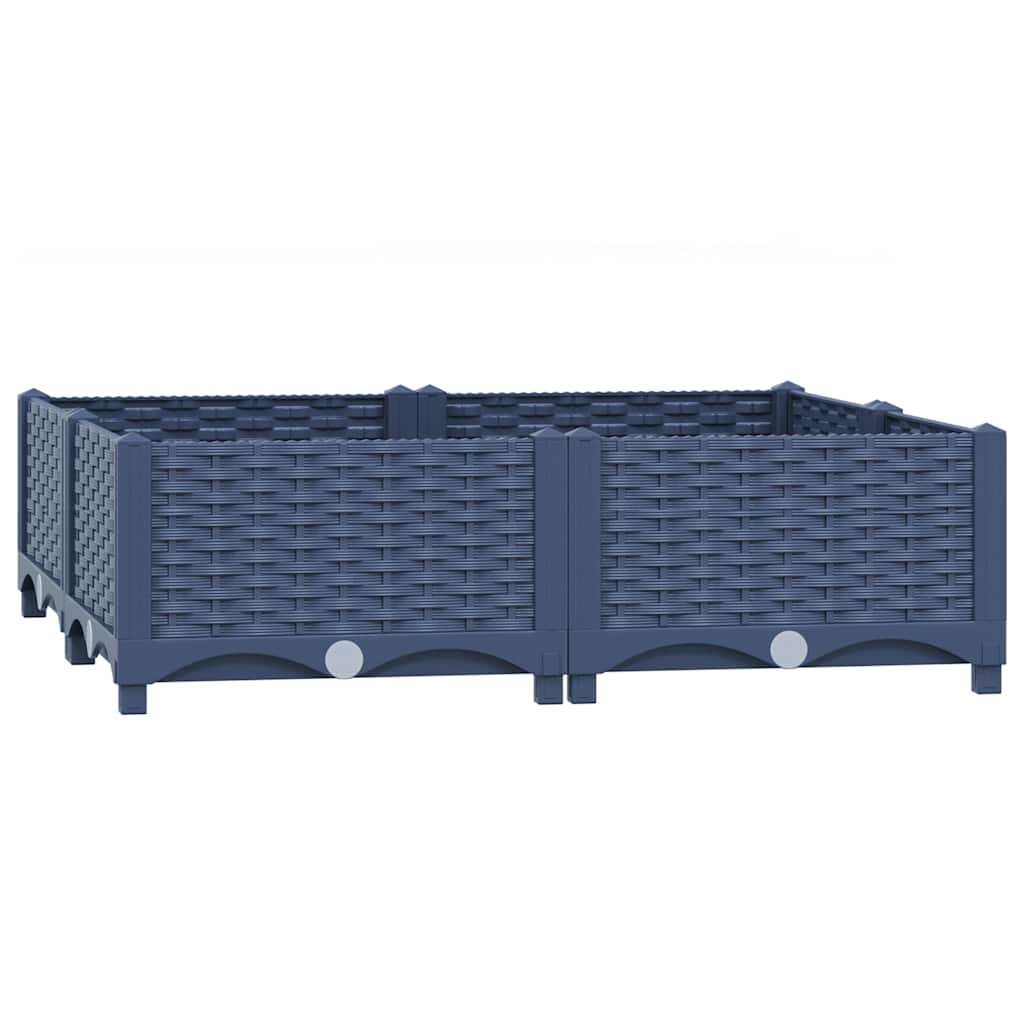 

vidaXL Raised Bed 31.5"x31.5"x9.1" Polypropylene