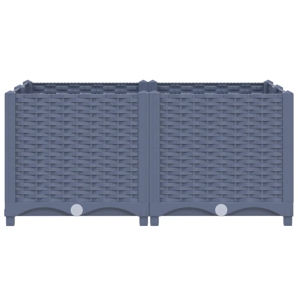 

vidaXL Plantenbak verhoogd 80x80x38 cm polypropyleen