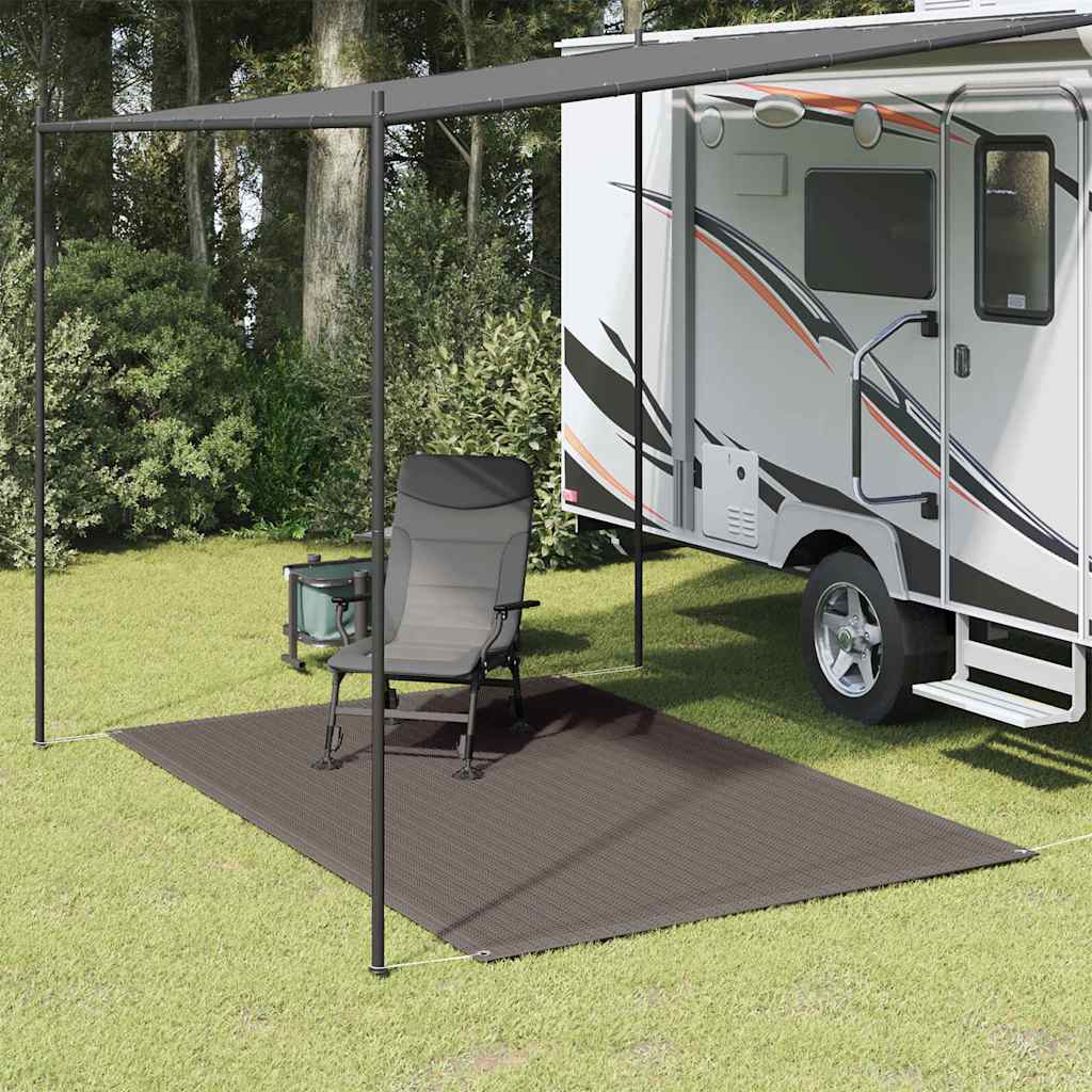 Telttæppe 200×300 cm - antracitgrå HDPE campingtæppe
