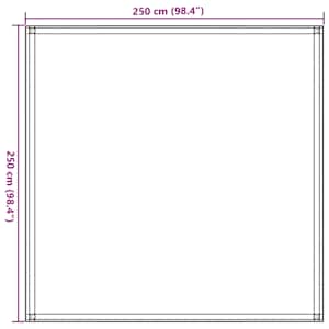 Koberec do stanu 250 x 250 cm antracitový HDPE - obrázek 7