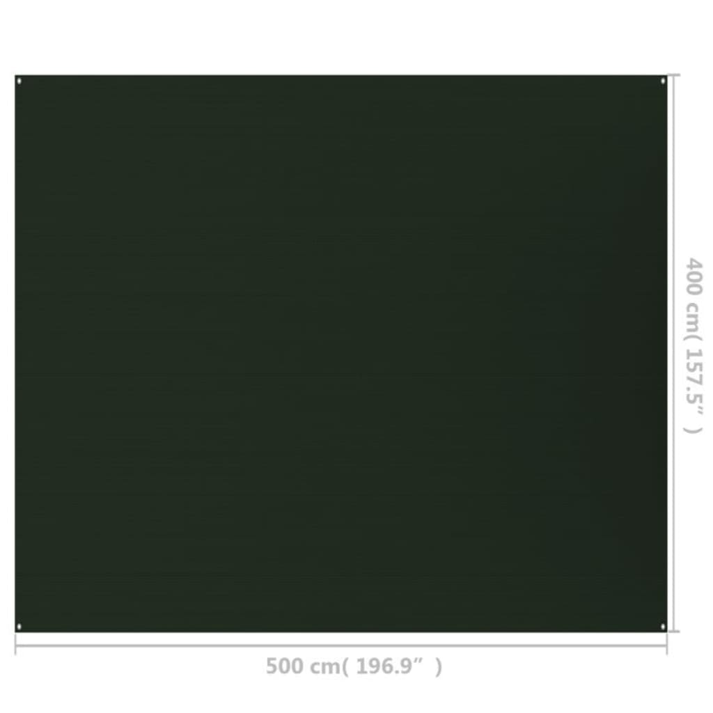Koberec do stanu 400 x 500 cm tmavě zelený HDPE