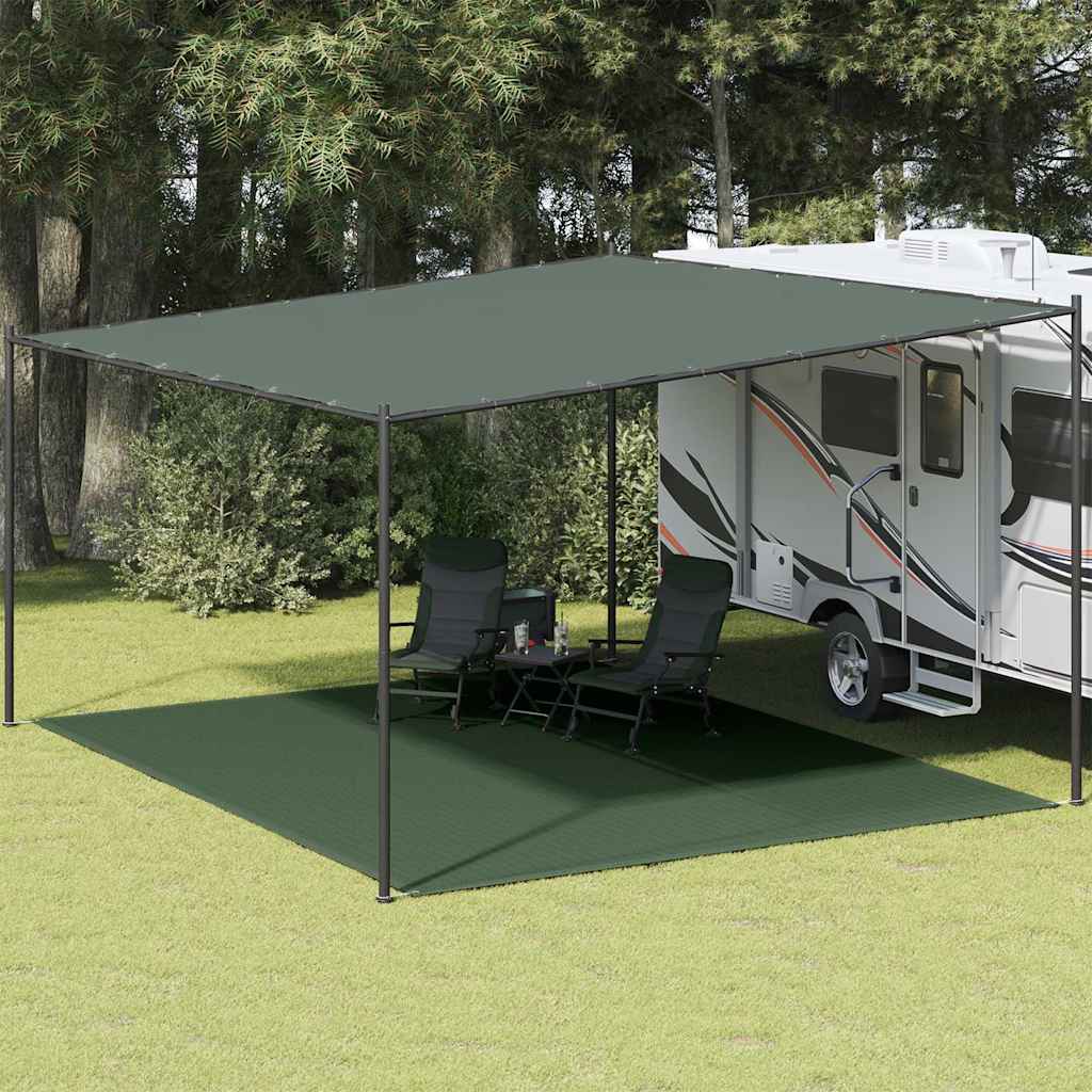 vidaXL Teltteppe 400x500 cm mørkegrønn HDPE