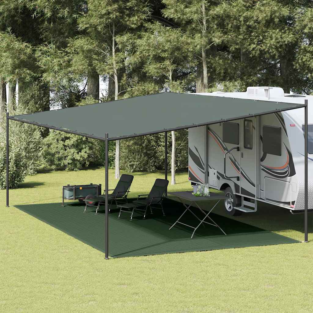 vidaXL Teltteppe 400x700 cm mørkegrønn HDPE