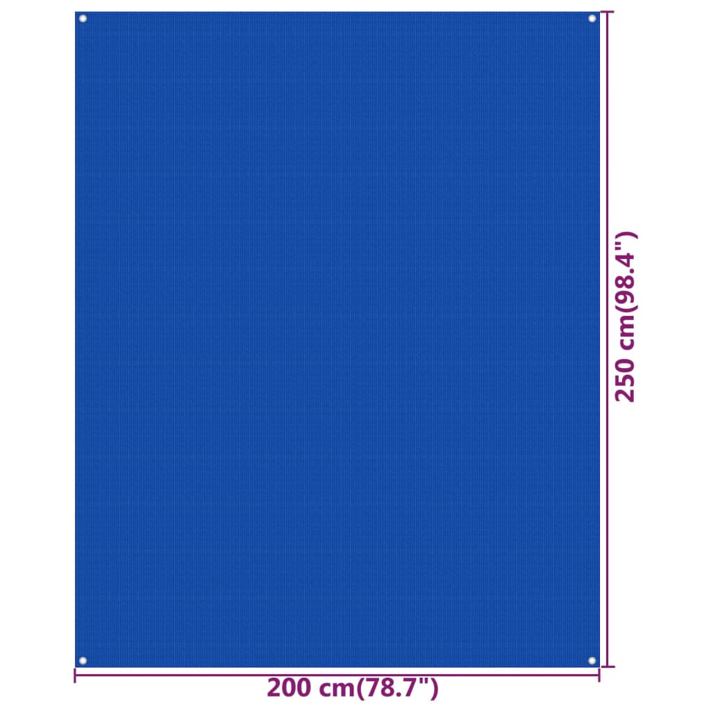 Koberec do stanu 250 x 200 cm modrý HDPE