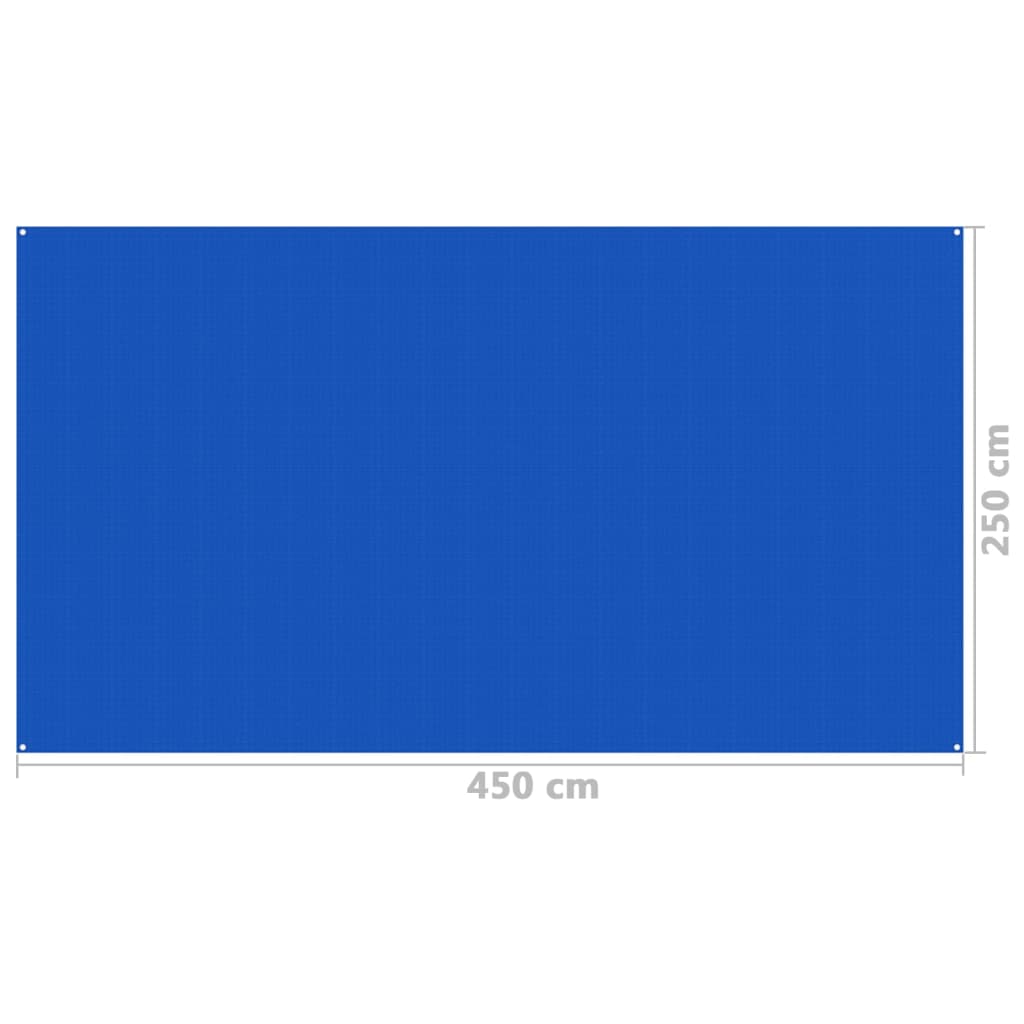 Koberec do stanu 250 x 450 cm modrý