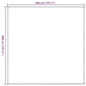 Koberec do stanu 400 x 400 cm modrý HDPE - obrázek 7