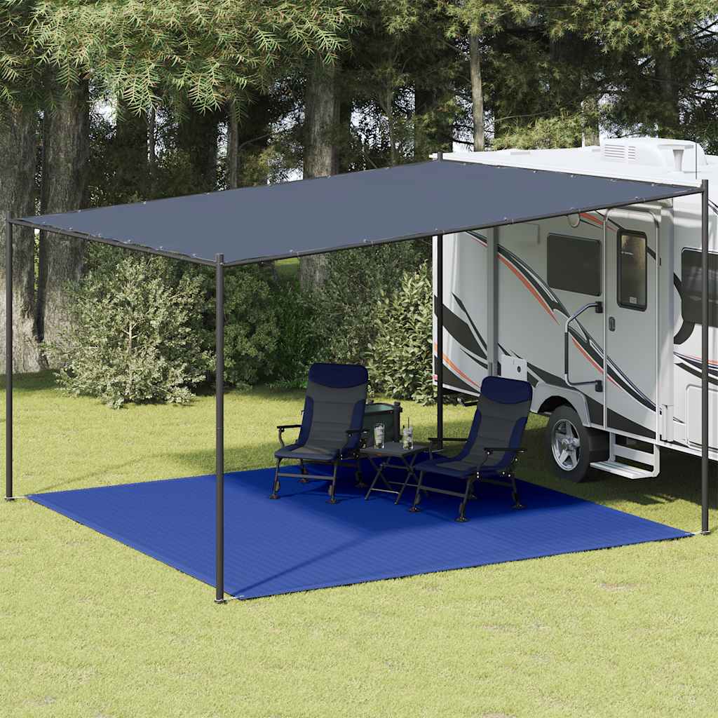 vidaXL Covor pentru cort, albastru, 400x400 cm, HDPE