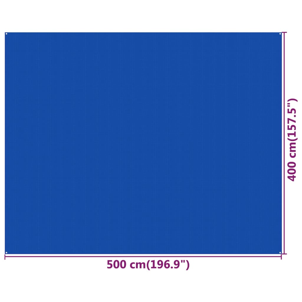 Koberec do stanu 400 x 500 cm modrý HDPE