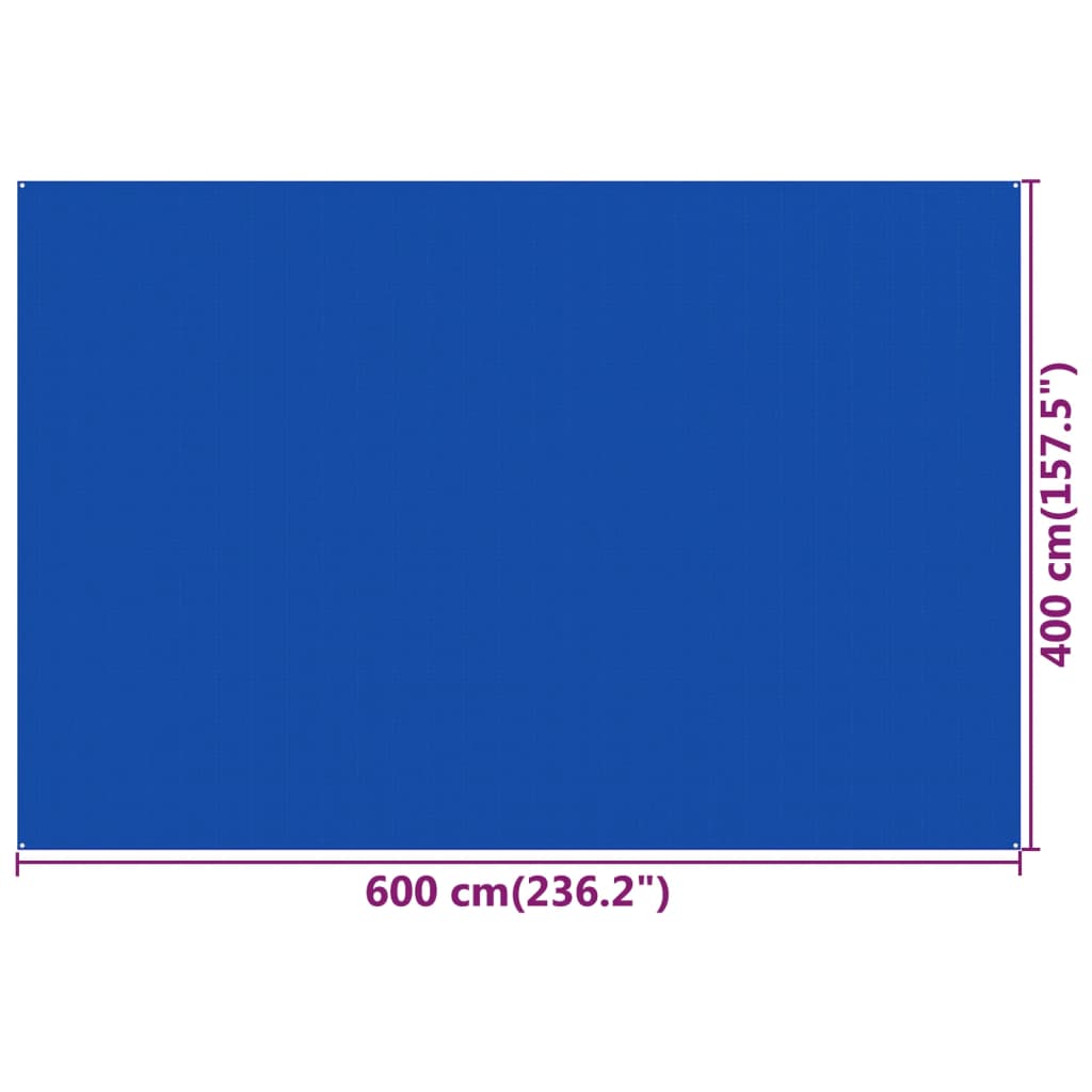 Koberec do stanu 400 x 600 cm modrý HDPE
