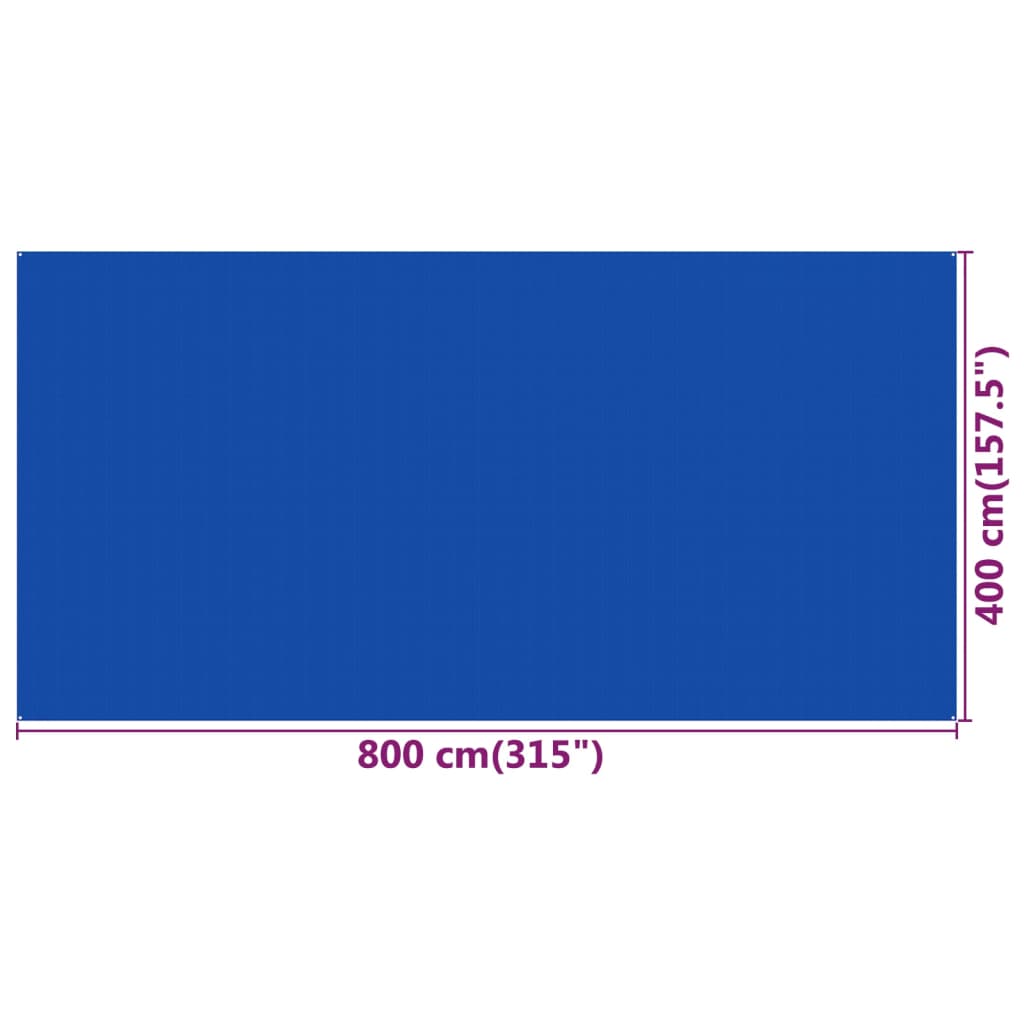 Koberec do stanu 400 x 800 cm modrý HDPE