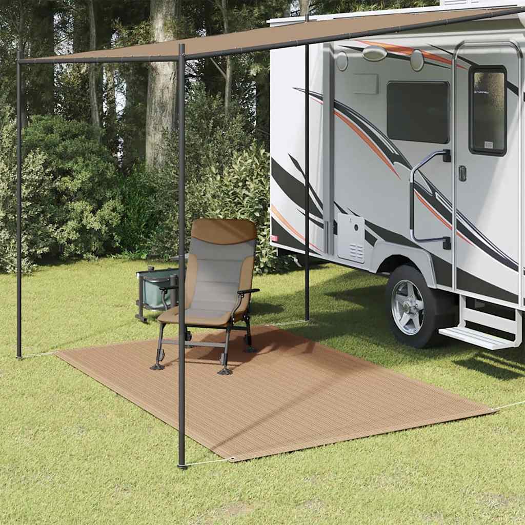 vidaXL Covor pentru cort, gri taupe, 200x300 cm