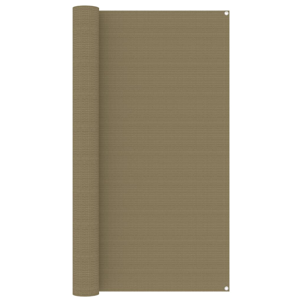 vidaXL Tapis de tente 200x400 cm Taupe