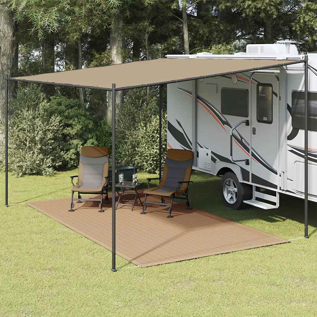 vidaXL Covor pentru cort, gri taupe, 250x350 cm