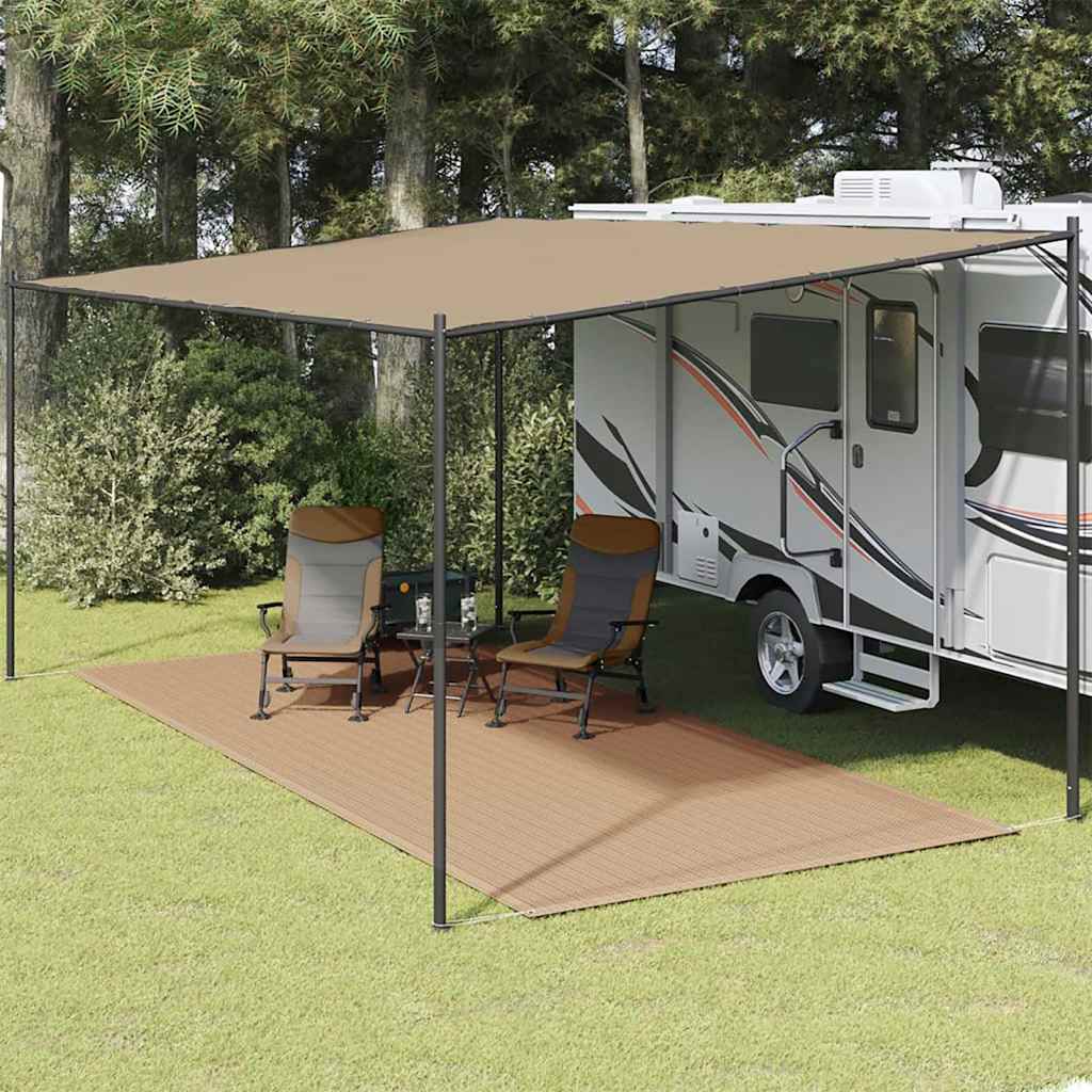vidaXL Covor pentru cort, gri taupe, 250x500 cm