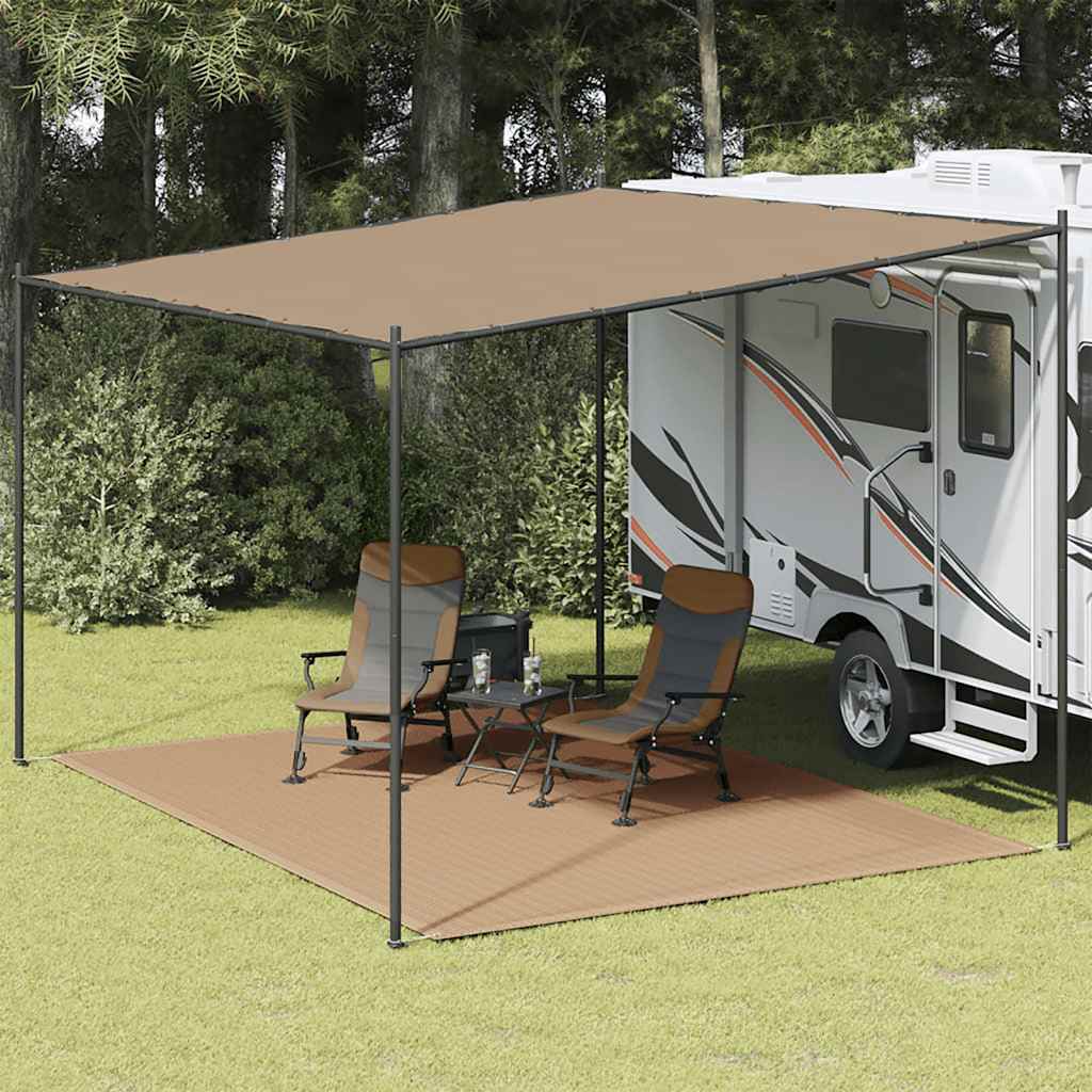 vidaXL Covor pentru cort, gri taupe, 300x400 cm