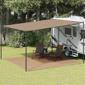 Koberec do stanu 400 x 400 cm taupe - obrázek 1